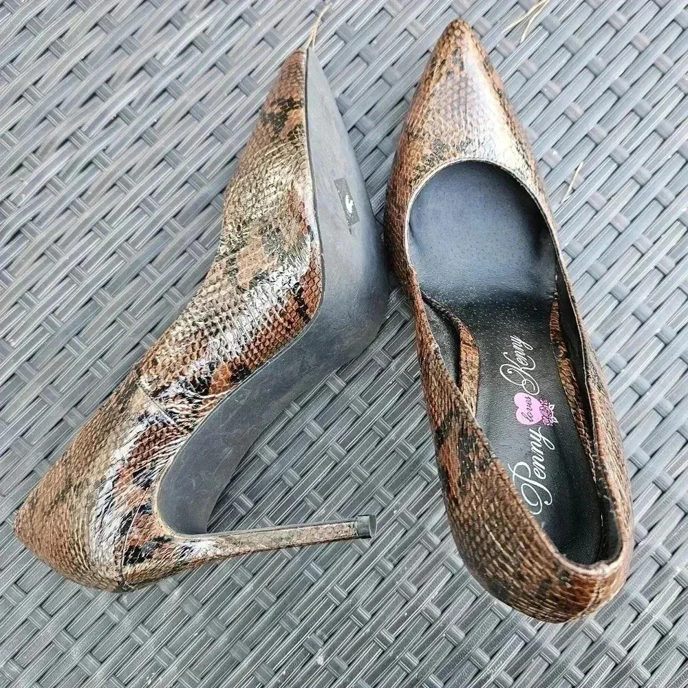 Penny Loves Kenny Python Pointed Toe Stiletto Hee… - image 4
